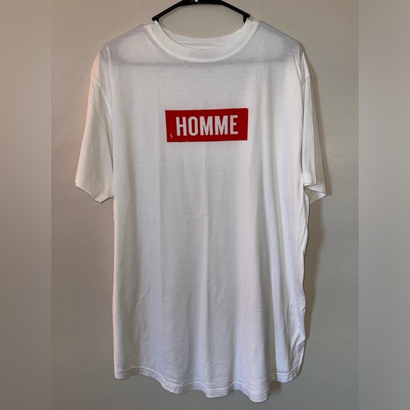 Not Guilty HOMME Red Brick Logo White T-Shirt - Picture 1 of 8